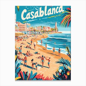 Aihrgdesign A 1970s Inspired Travel Poster For Casablanca 1 Canvas Print