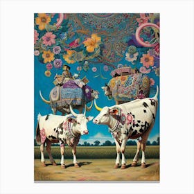 Cows In The Sky Canvas Print