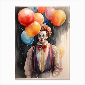 Clown With Balloons 3 Canvas Print