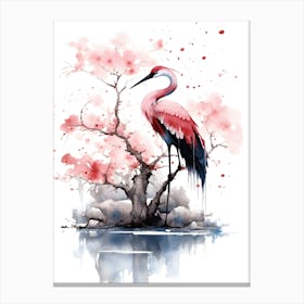 Crane bird Canvas Print