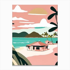 Malapascua Island Philippines Muted Pastel Tropical Destination Canvas Print