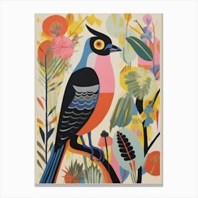 Colourful Scandi Bird Eurasian Sparrowhawk 4 Canvas Print