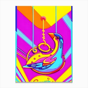 Bird On A Swing-Reimagined Canvas Print