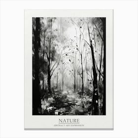Nature Abstract Black And White 3 Poster Canvas Print