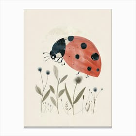 Charming Nursery Kids Animals Ladybug 4 Canvas Print