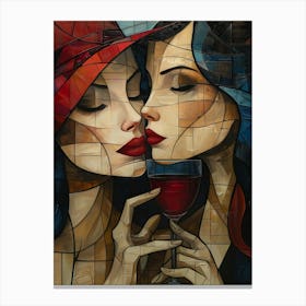 Two Women Kissing 7 Canvas Print