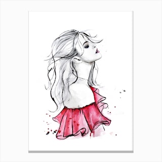 Dreamer Red Canvas Print