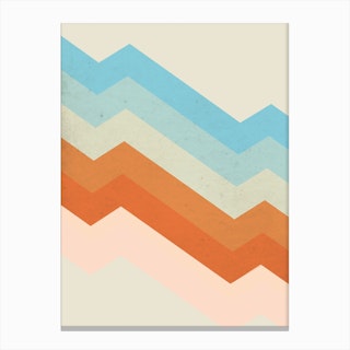 Vibrant Diagonal Stripes Canvas Print