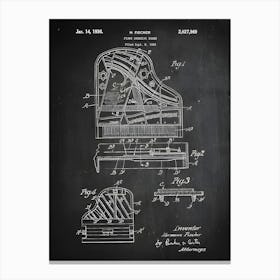 Fischer Piano Patent Print Paino Patent Paino Print Panio Decor Panio Decor Patent Patent Art Historical Print Patent Mp9691 Canvas Print