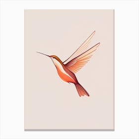 Allen S Hummingbird Retro Minimal 1 Canvas Print