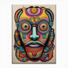 Psychedelic Face 1 Canvas Print