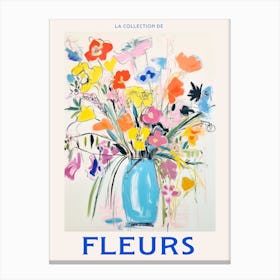 French Flower Poster Sweet Pea Canvas Print