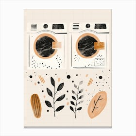 Illustration Of A Washing Machine 2 Canvas Print