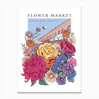 Flower Market Columbia Road London Canvas Print