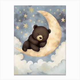 Sleeping Baby Black Bear 3 Canvas Print