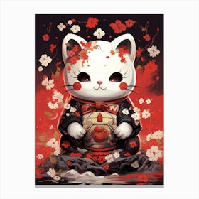 Maneki Neko Lucky Cat Japanese 9 Canvas Print