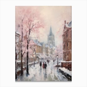 Dreamy Winter Painting Nottingham United Kingdom 3 Canvas Print