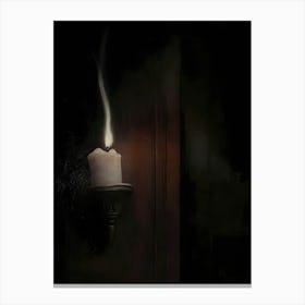 Dark Gothic Candle In The Dark Canvas Print