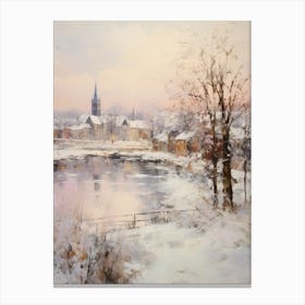 Dreamy Winter Painting Richmond England 4 Canvas Print