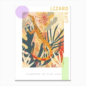 Modern Colourful Lizard Abstract Illustration 1 Poster Canvas Print