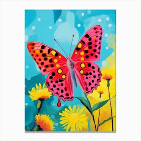 Pop Art Clouded Yellow Butterfly    3 Canvas Print