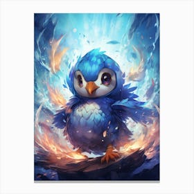 Piplup Blue Bird Canvas Print