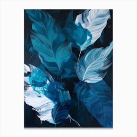 Blue Feathers 1 Canvas Print