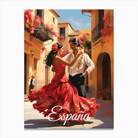 Spain Flamenco Dancers Canvas Print