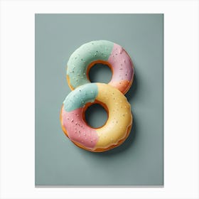 Pastel Party Donut Pair Canvas Print