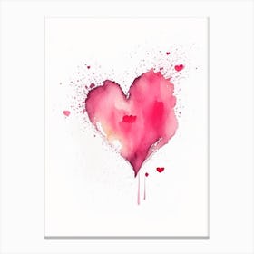 Joyful Heart 1 Symbol Minimal Watercolour Canvas Print