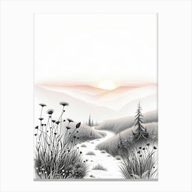 Sunset In The Mountains 44 Canvas Print