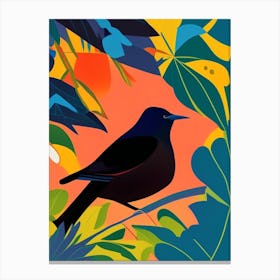 Blackbird Pop Matisse 2 Bird Canvas Print