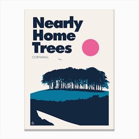 Nearly Home Trees, Cornwall Canvas Print
