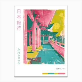 Senso Ji In Tokyo Duotone Silkscreen Poster 2 Canvas Print