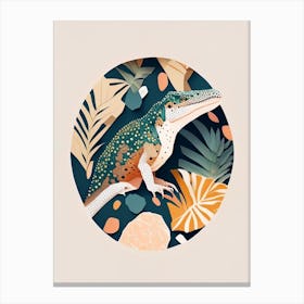 Eotyrannus Terrazzo Style Dinosaur Canvas Print