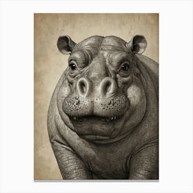Hippo 15 Canvas Print