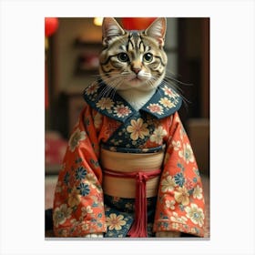 Kimono Cat 1 Canvas Print