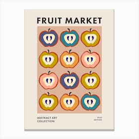 Fruit Market Colorful Abstract Kitchen Art 4 Canvas Print