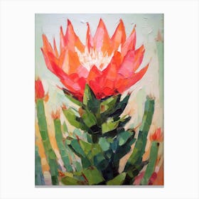 Cactus Painting Gymnocalycium 4 Canvas Print