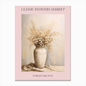 Classic Flowers Market  Forget Me Not Floral Poster 1 Canvas Print