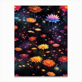 Flowers Wallpaper Canvas Print