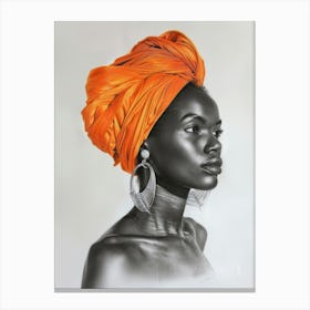 Orange Turban 2 Canvas Print