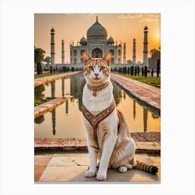 Purrspective A Cat’s View of the World Taj Mahal Cat Canvas Print