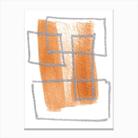 Orange Squares Canvas Print