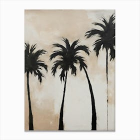 Watercolor beige palm tree art Canvas Print