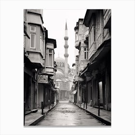 Istanbul, Turkey, Black And White Old Photo 3 Canvas Print