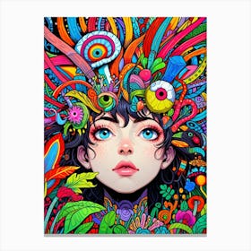 Psychedelic Girl 2 Canvas Print