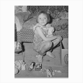 Josie Caudill With Her Toys, Pie Town, New Mexico By Russell Lee Canvas Print
