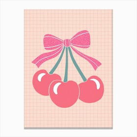 Cherries And Bow Artprint Toile