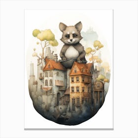 Adorable Chubby Urban Possum 1 Canvas Print